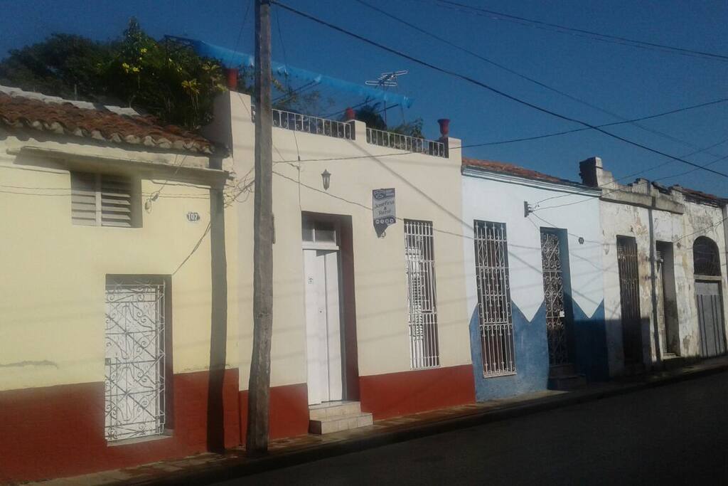 Fachada de la casa.