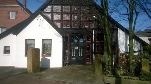 Idílica casa de entramado de madera en Münchehagen NUEVA WI-FI