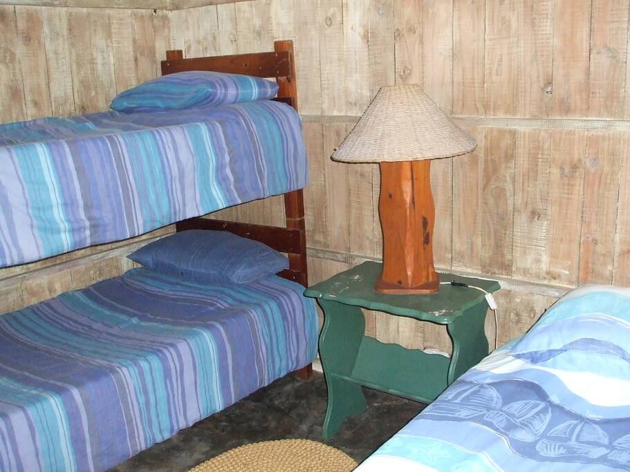 A 3 sleeper cabin, makes use of communal facilities