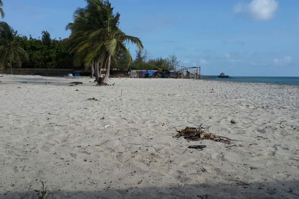 There's not too much going on on the beach, which is pretty cool.