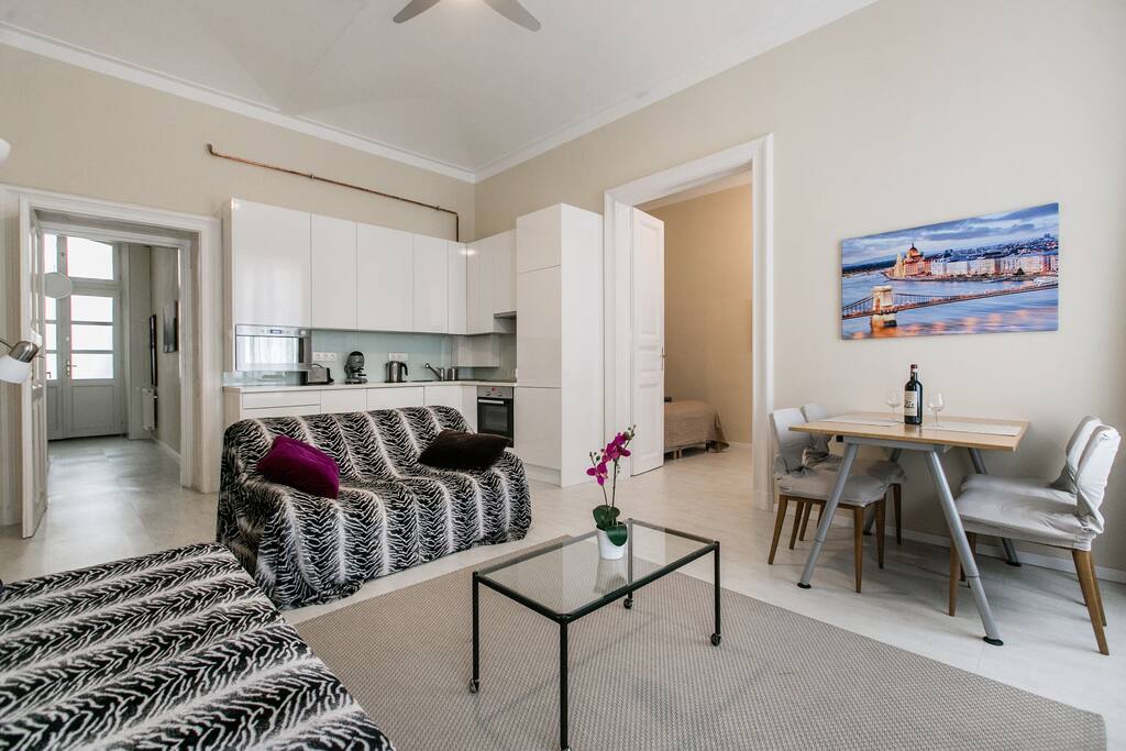 The open style kitchen in the living-area.
