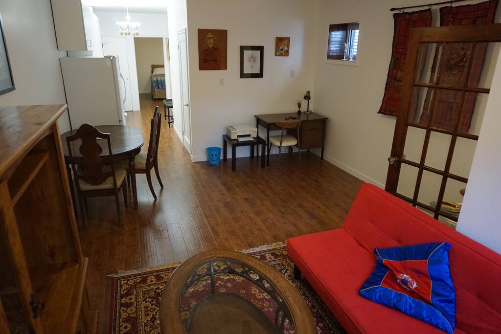 Spacious 1 bedroom suite with open layout.