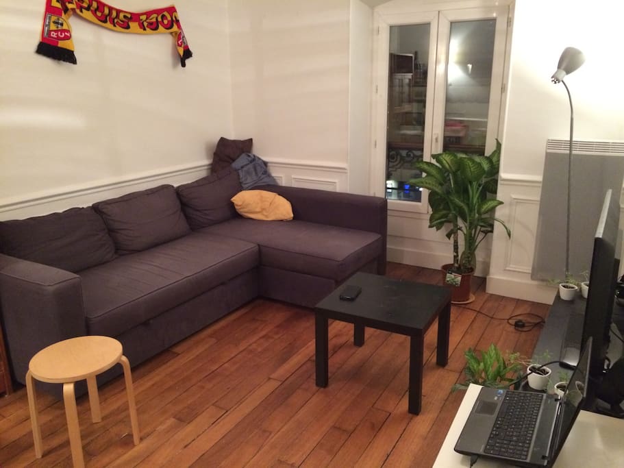 Le salon avec le canapé-lit