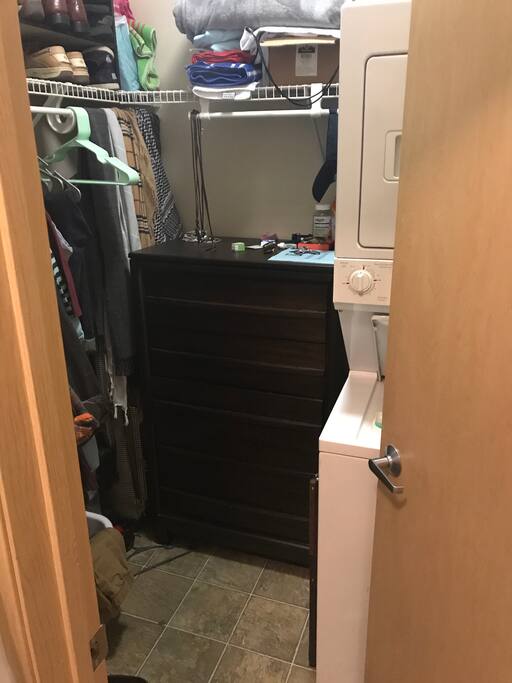 Closet and laundry room. Feel free to use the washer and dryer.