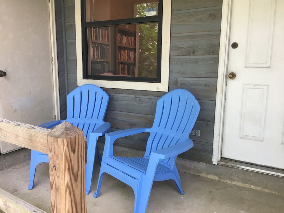 Small, private porch, accessed directly from your room.