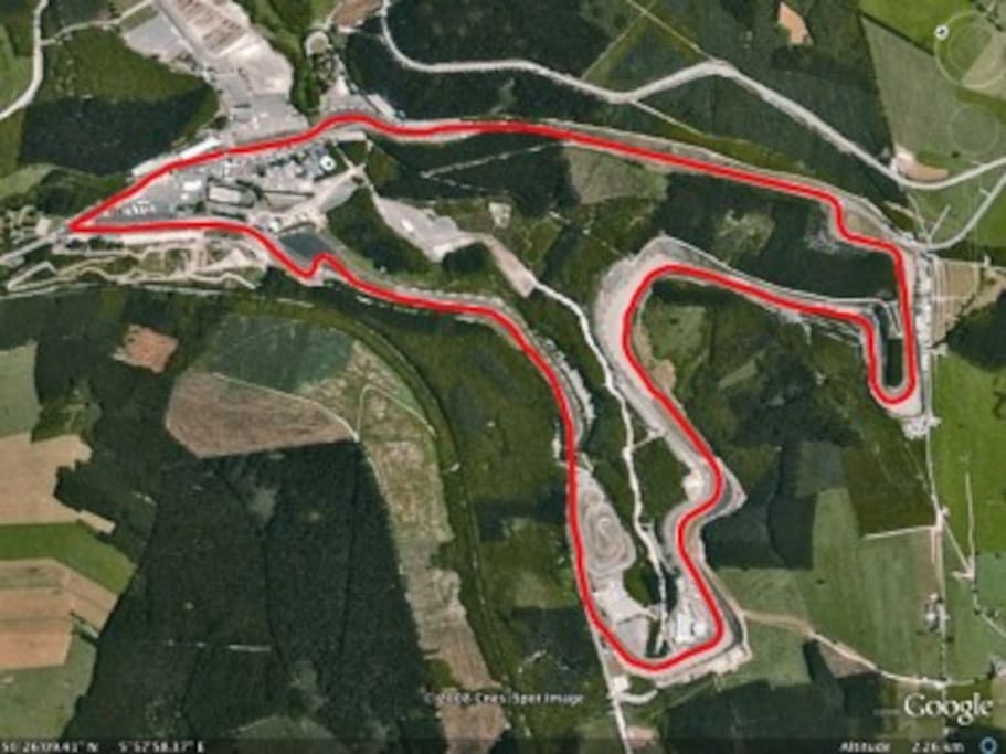 Vue aérienne du circuit de Spa-Francorchamps
