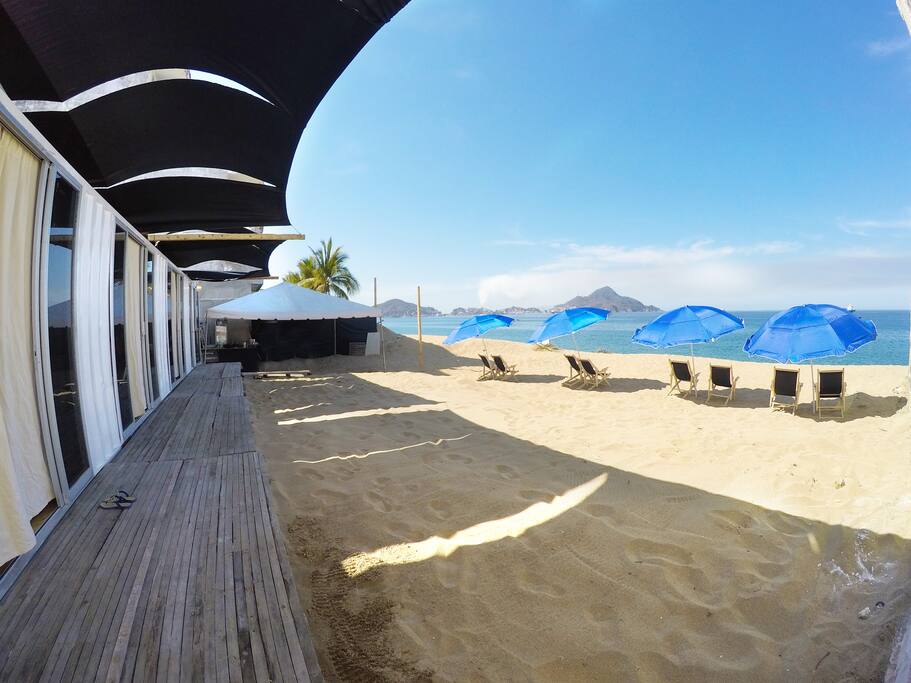 Espacio privado de playa