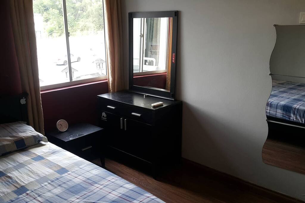 Double bed-room with air condition and wardrobe. (For two persons)