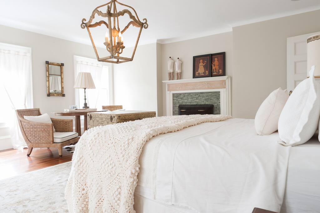 Bedroom has lots of natural light