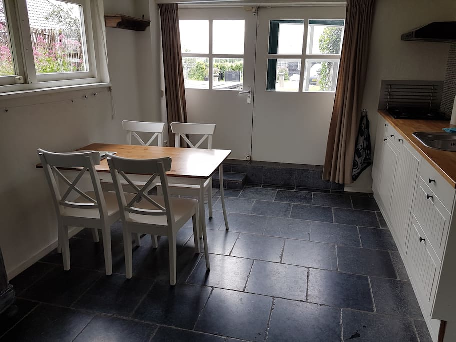 Kitchen near terrace.