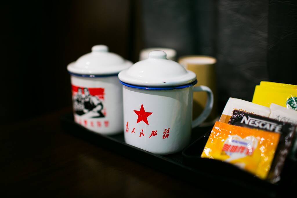 怀旧搪瓷缸饮品