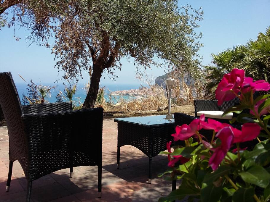 garden sofa and chairs panorama