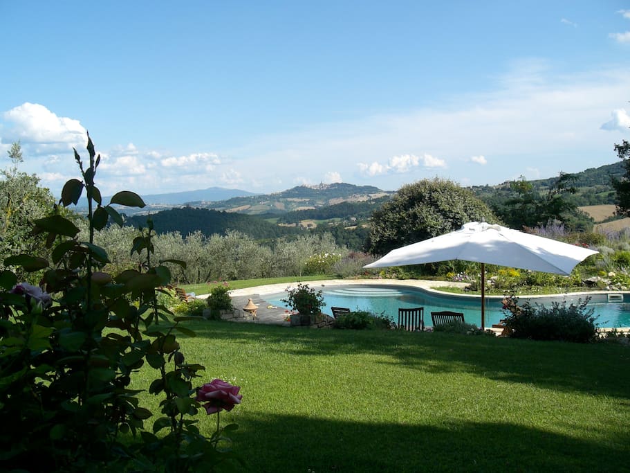 View from the pool facing Todi