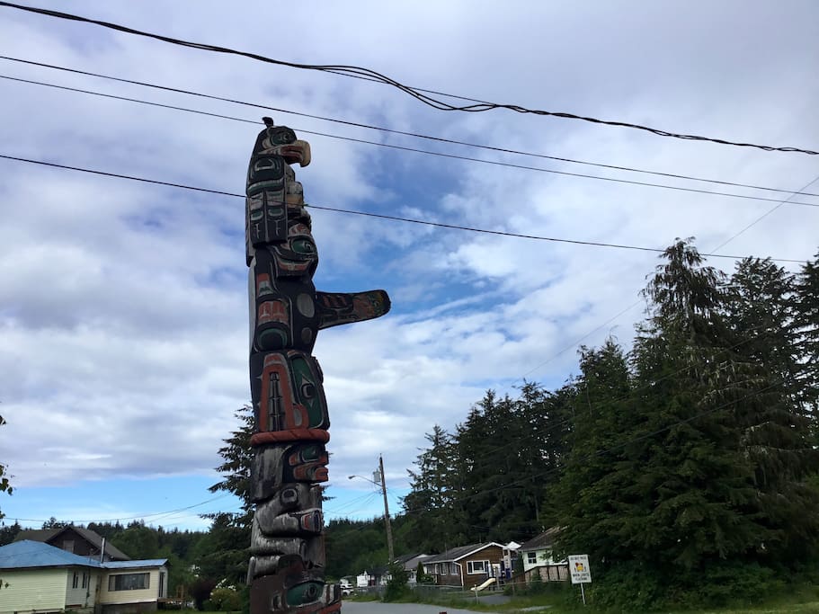 totem in front of the house