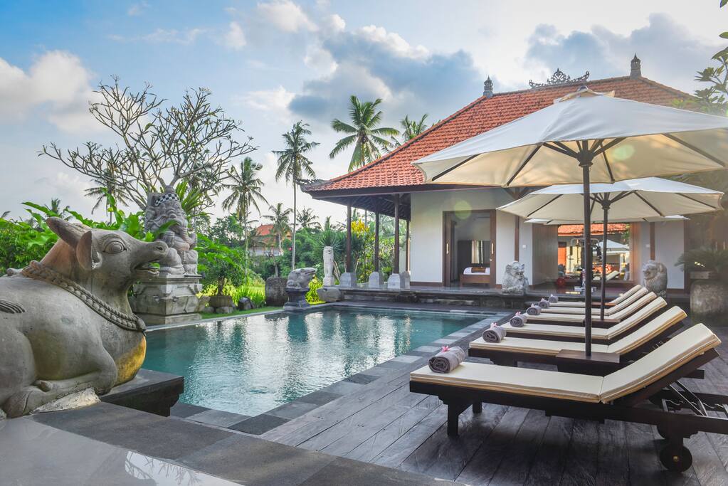 View from the terrace and pool