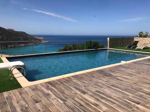 Spacious villa with Tizzano Pool, Corsica