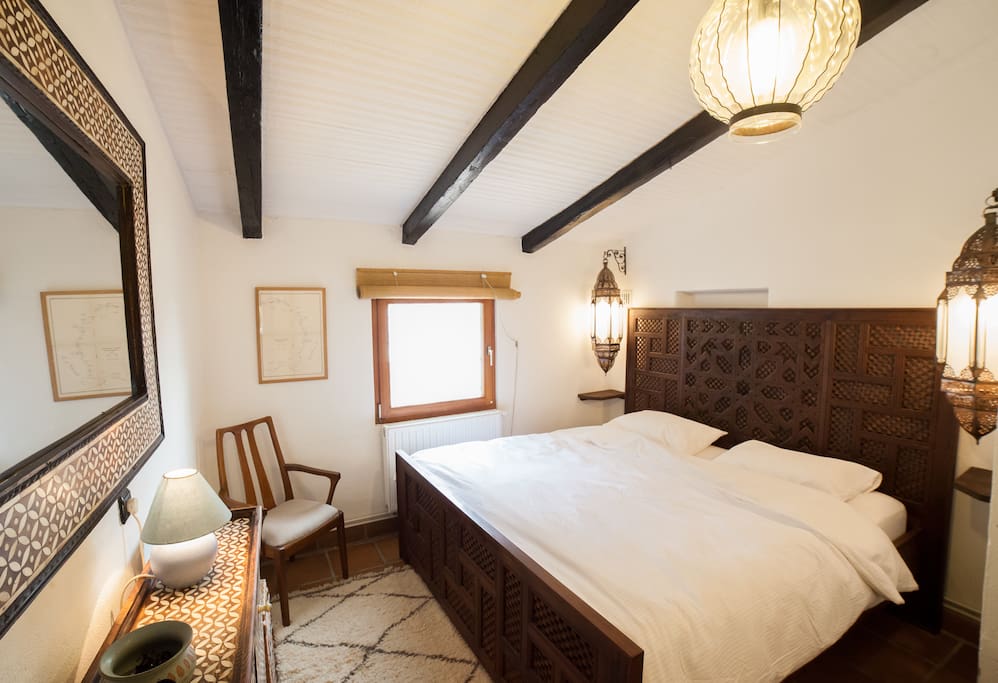 Bedroom one in main house with super kingsize bed