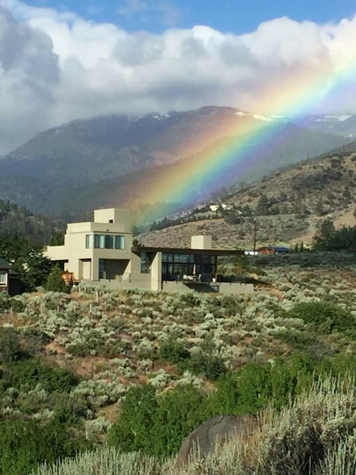 My neighbor took this this morning on her walk from across the ravine. Hoping for a pot of gold!