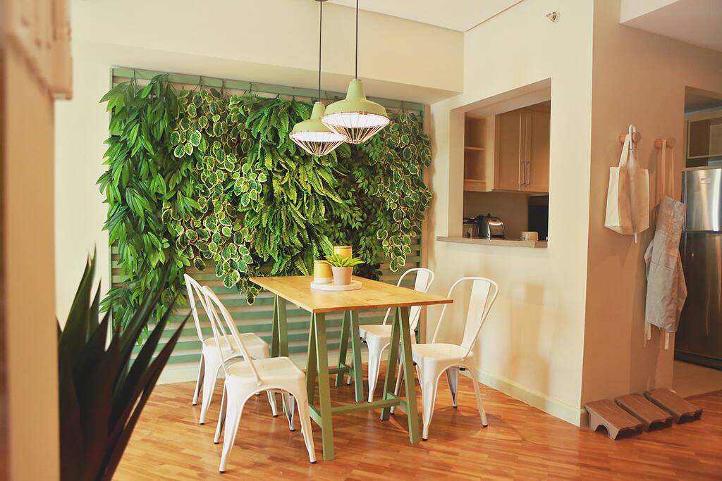 Whip up some yummy dishes in our fully equipped kitchen and enjoy it at the dining area.