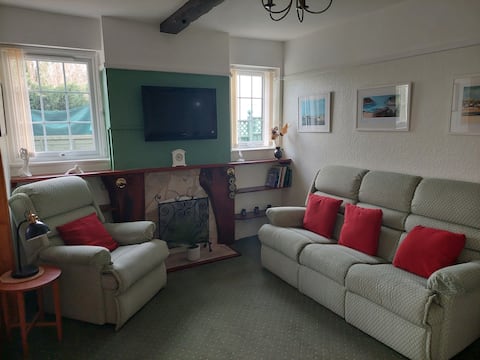 Top Airbnb: Private apartment, parking, sea and country views in Lyme Regis