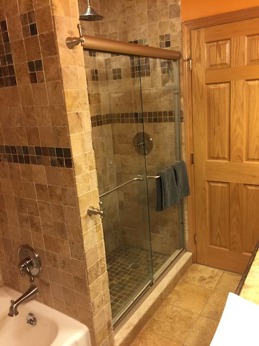 Standup shower perfect size for two people