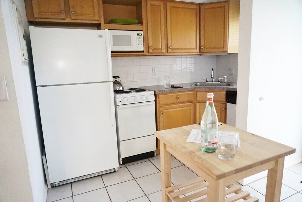 Kitchen available for use.