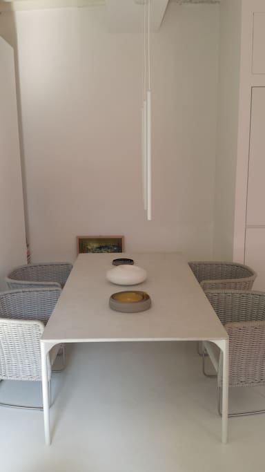 Dining table from the living side