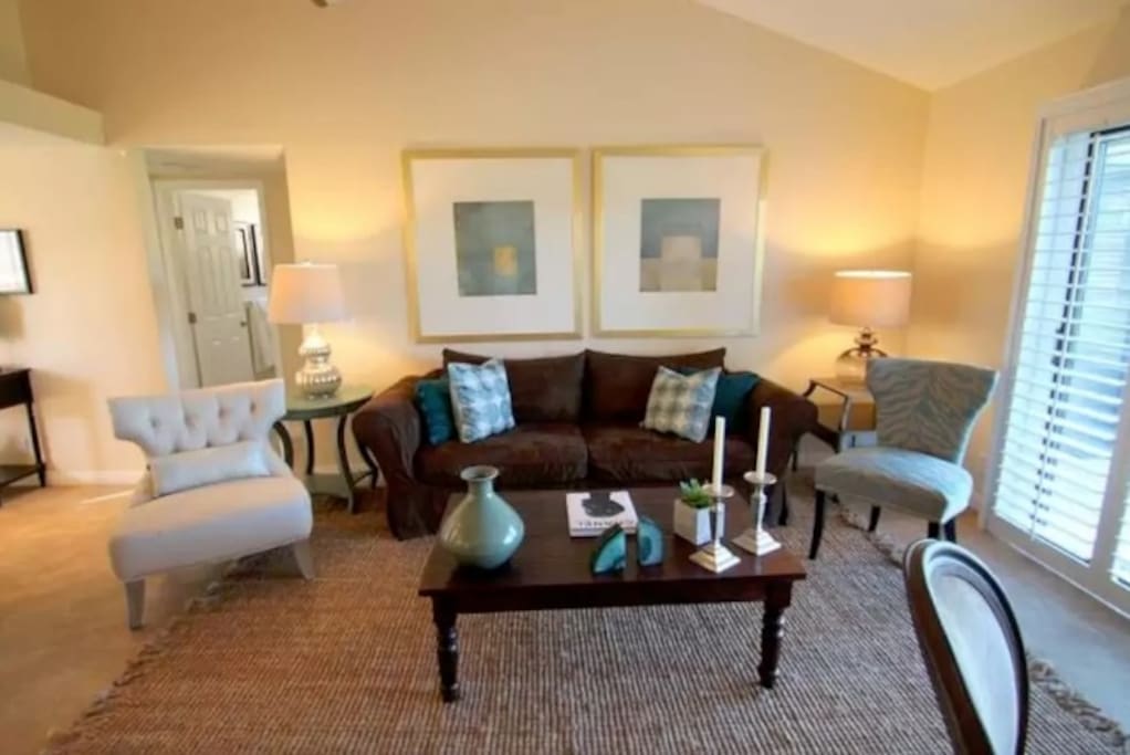 Nicely decorated living room with the smallest touches