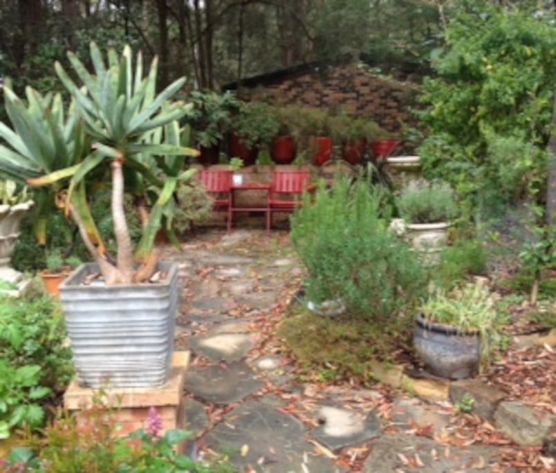 Peaceful garden seat