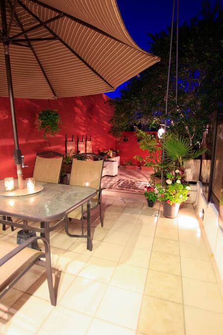 A sunset in the terrace.