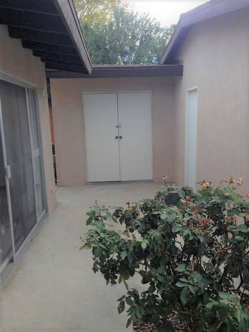 front entrance to yard