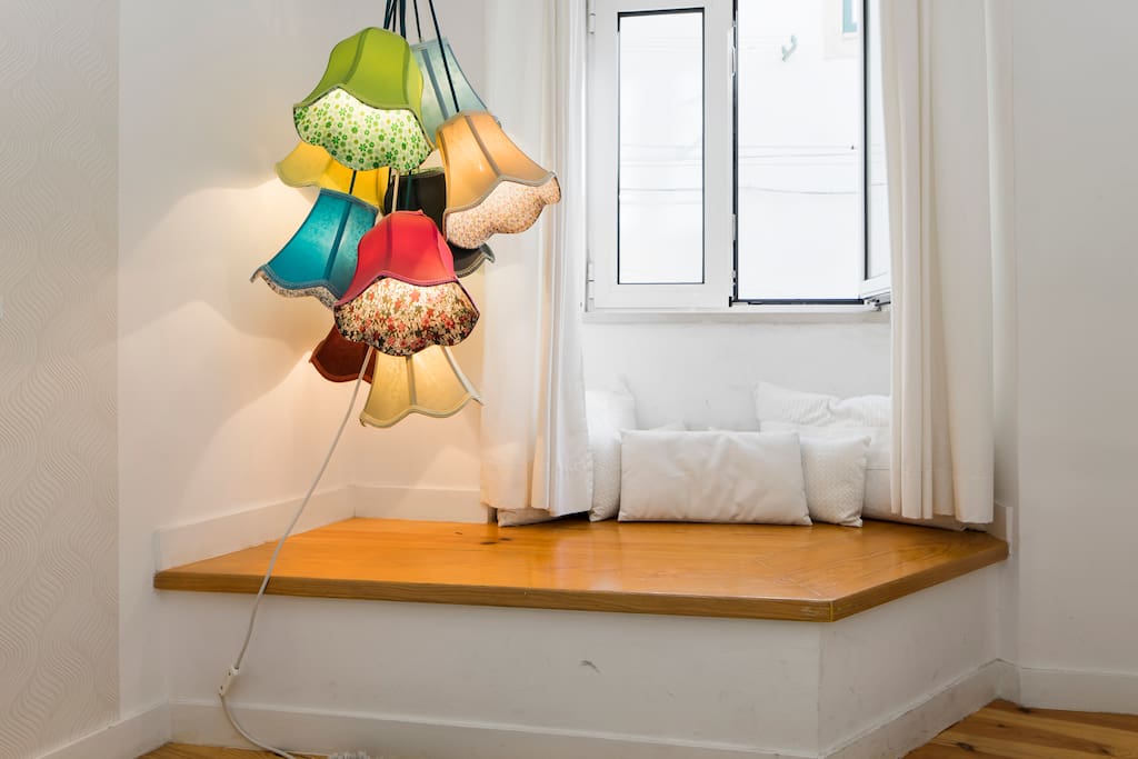 Bedroom window and our romantic lamp