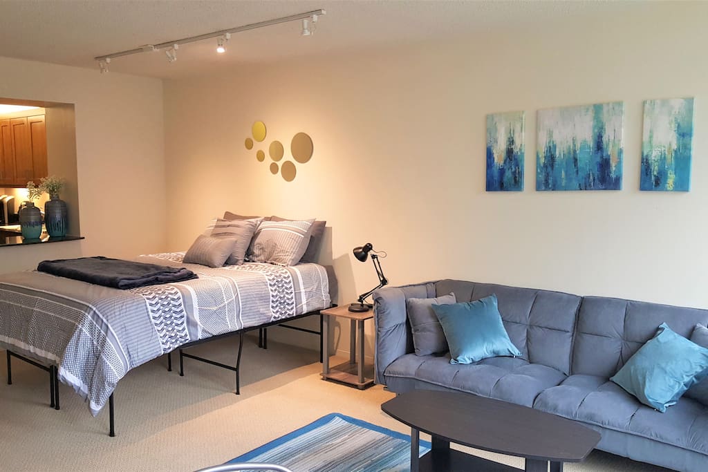 Comfortable Queen bed with foam mattress