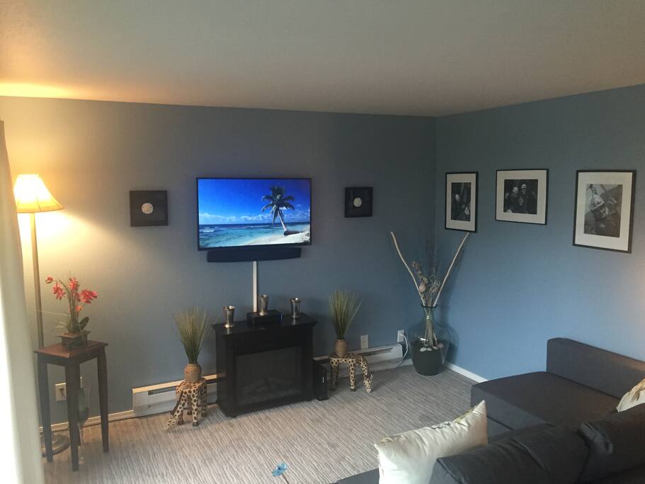 living space with high speed internet, cable TV