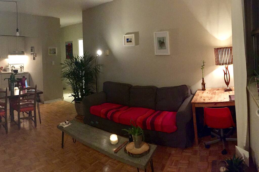 Kitchen and living room