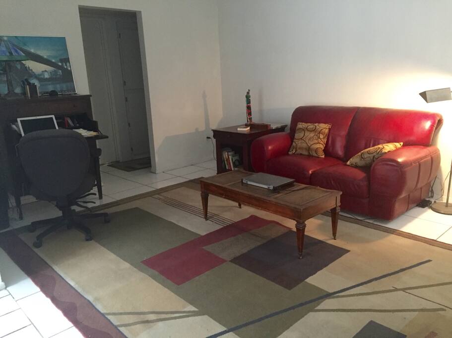 Cozy reading or computer area.