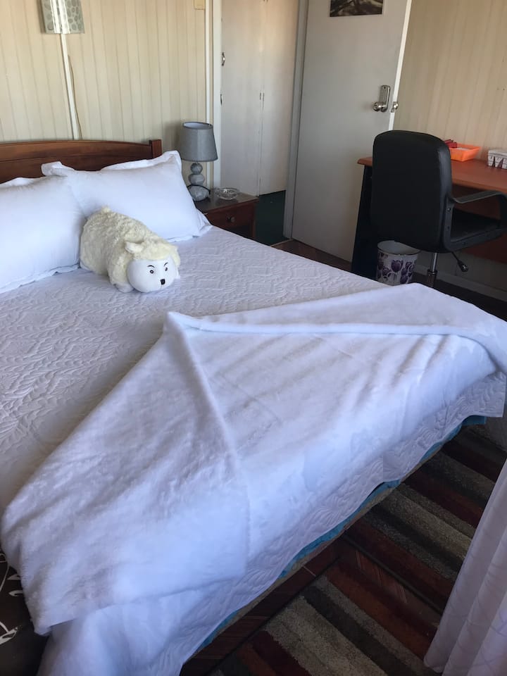 Stanza impeccabile e accogliente. Ha una splendida vista dello Stretto di Magallanes dal letto.