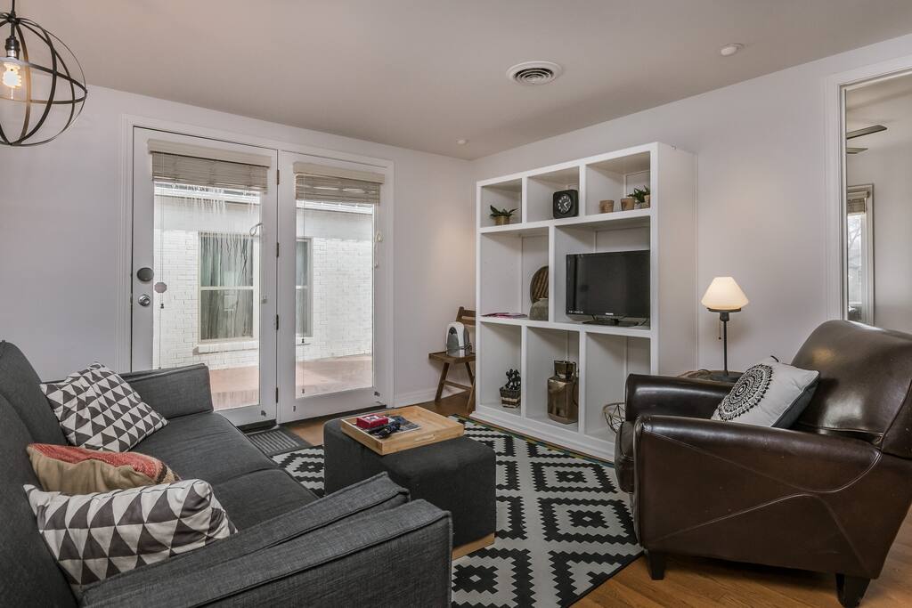 Come in from the private patio to your own home away from home