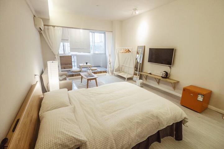 Elephee·全屋84消毒//太古里·红星路·日式设计风格超大榻榻米简约舒适小居（临地铁）