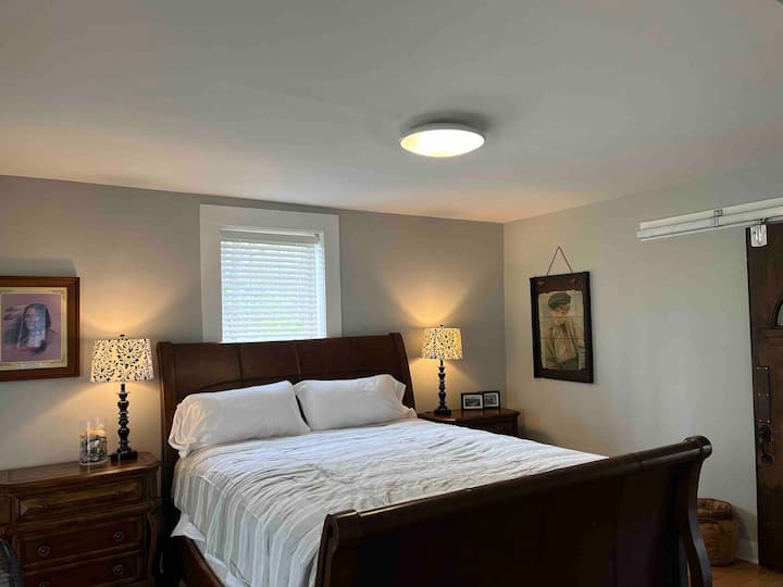 Main Floor Bedroom with full bath right around the corner.