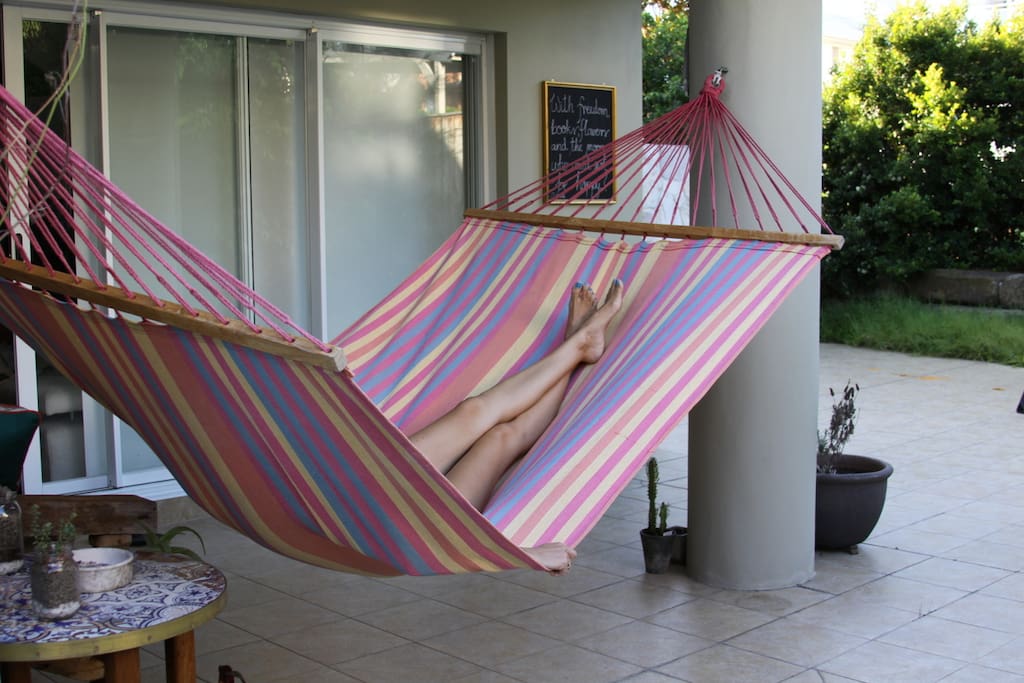 come and relax on this double hammock!