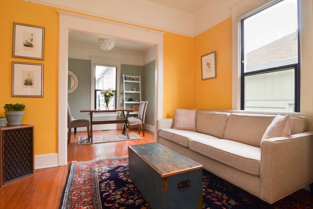 Living room and dining room from the front door