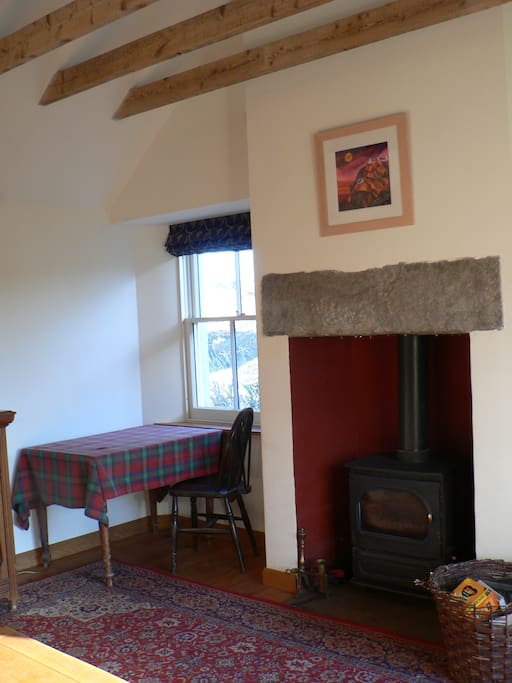 Dining area within the living room