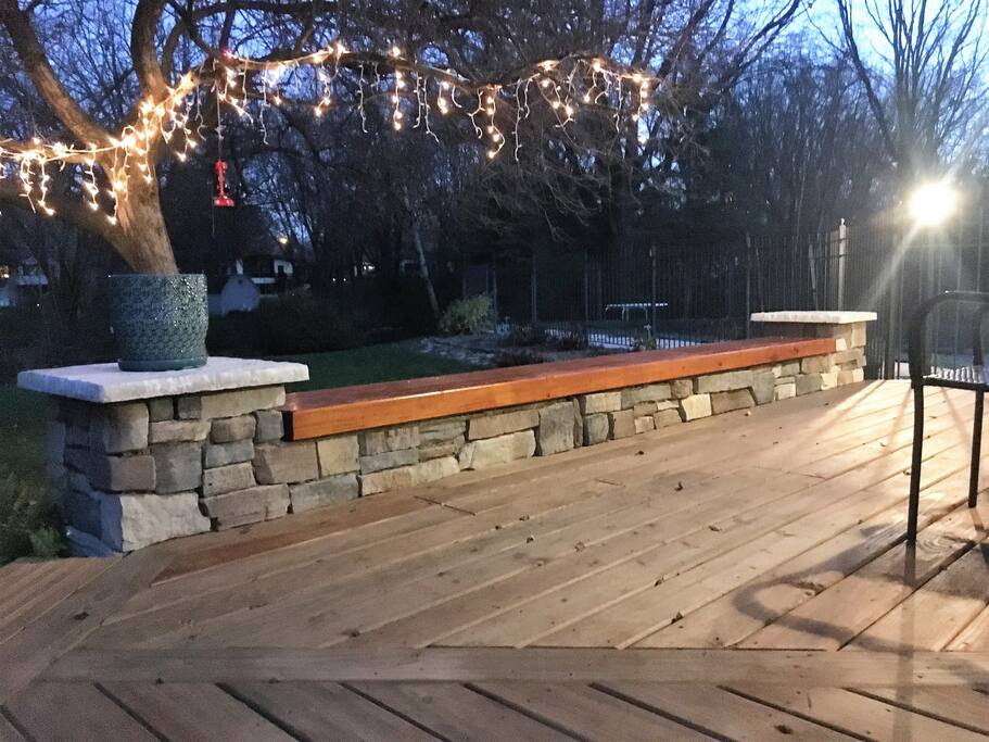 Backyard decking for outside entertainment