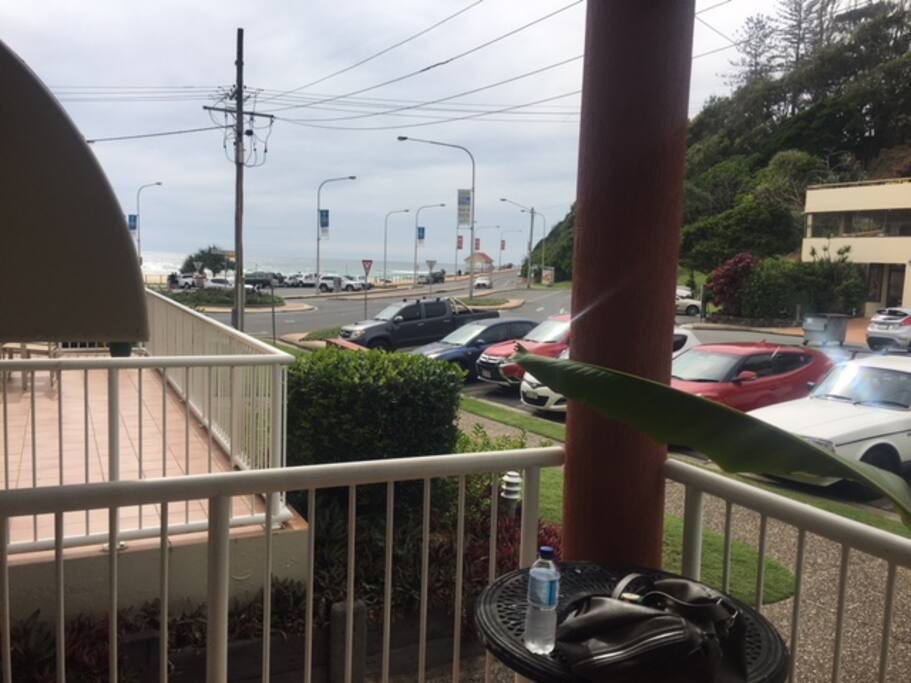 View from balcony of Kirra Beach