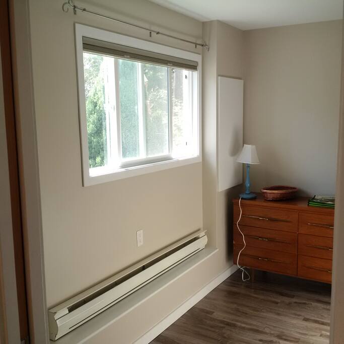 Lots of light in the bedroom, quiet, private