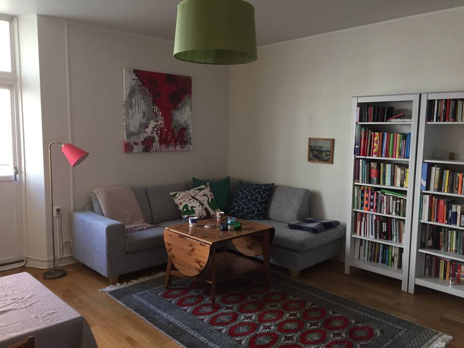 Living room with spacious and comfortable sofa