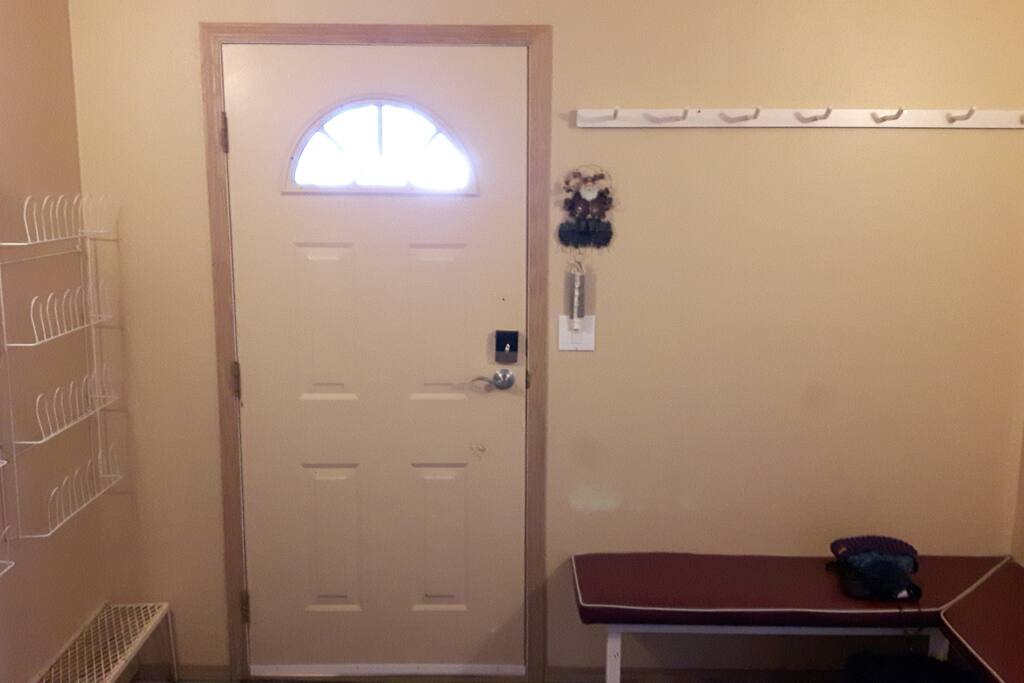 Spacious Entrance with Storage for your Gear