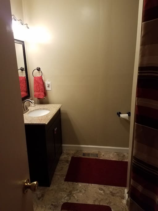 Bathroom with large tub/shower combo