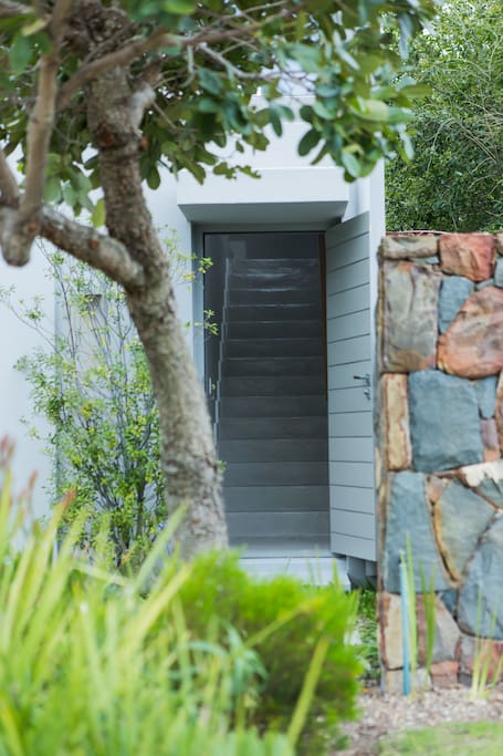Private entrance and free, secure parking in garage.